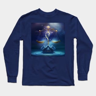 Zodiac Sign LIBRA  - Fantasy Illustration of astrology Libra Long Sleeve T-Shirt